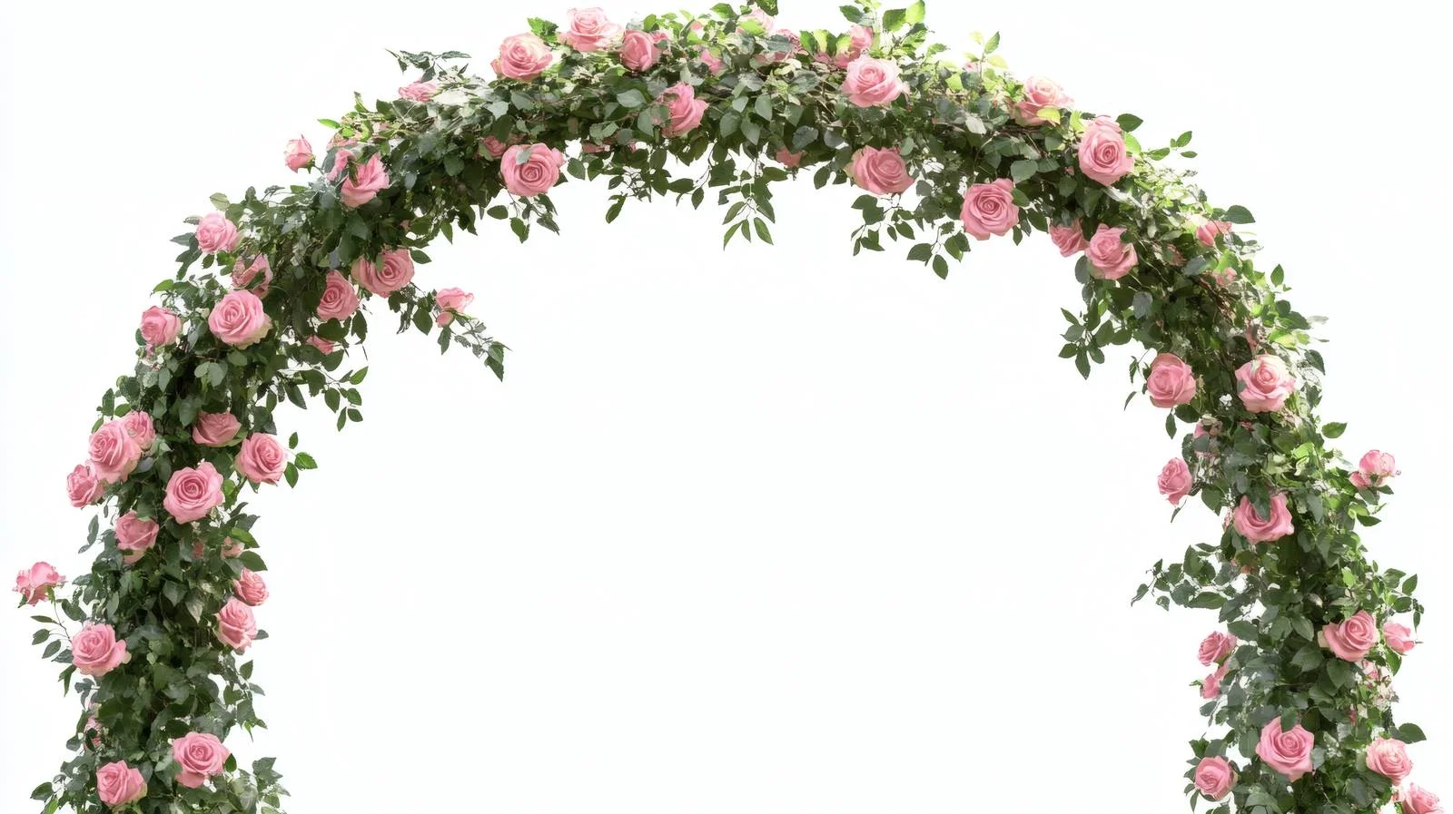 Elegant Wedding Arch Rose Flowers White Background — free download from Dotvec