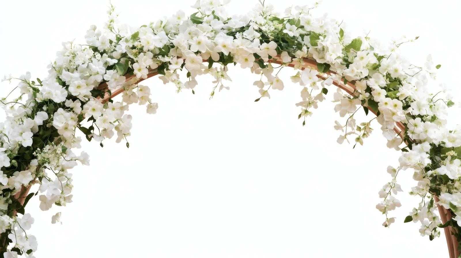 Elegant White Flower Wedding Arch — free download from Dotvec
