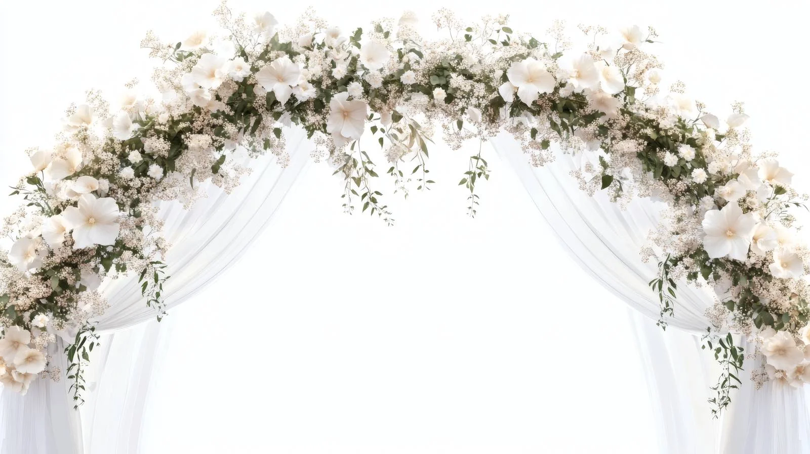 Elegant Wedding Arch White Flowers Isolated — free download from Dotvec