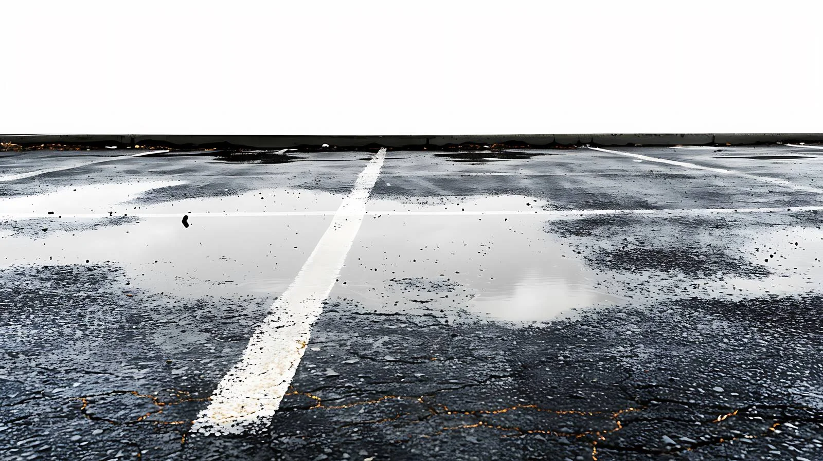 Oil spill contamination on wet asphalt in parking area — free download from Dotvec