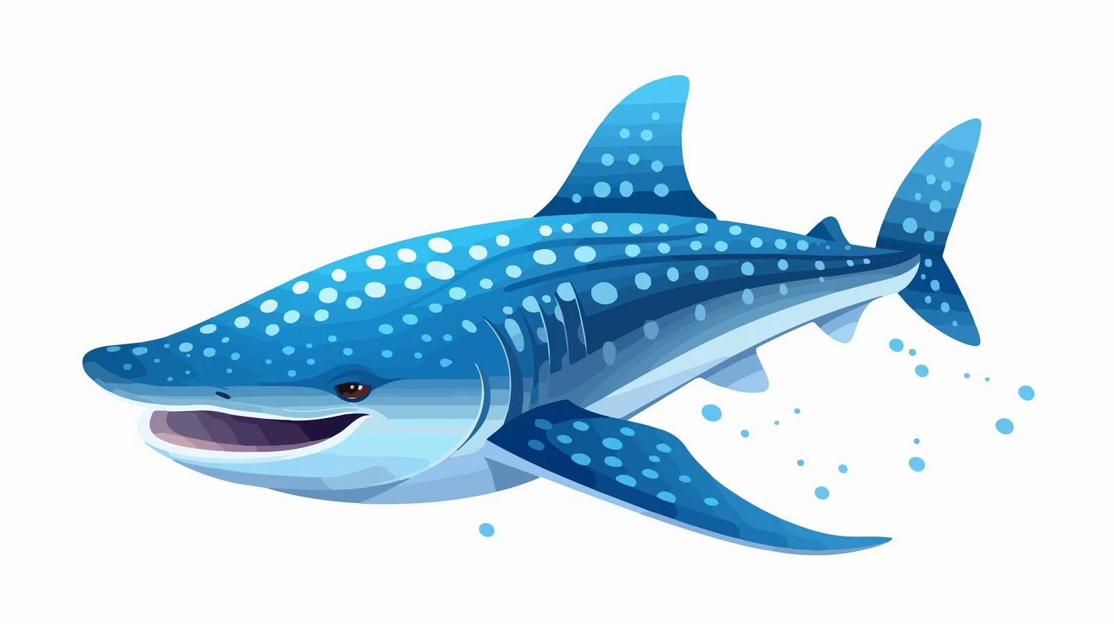 Whale Shark Cute Animal Face Design — free download from Dotvec