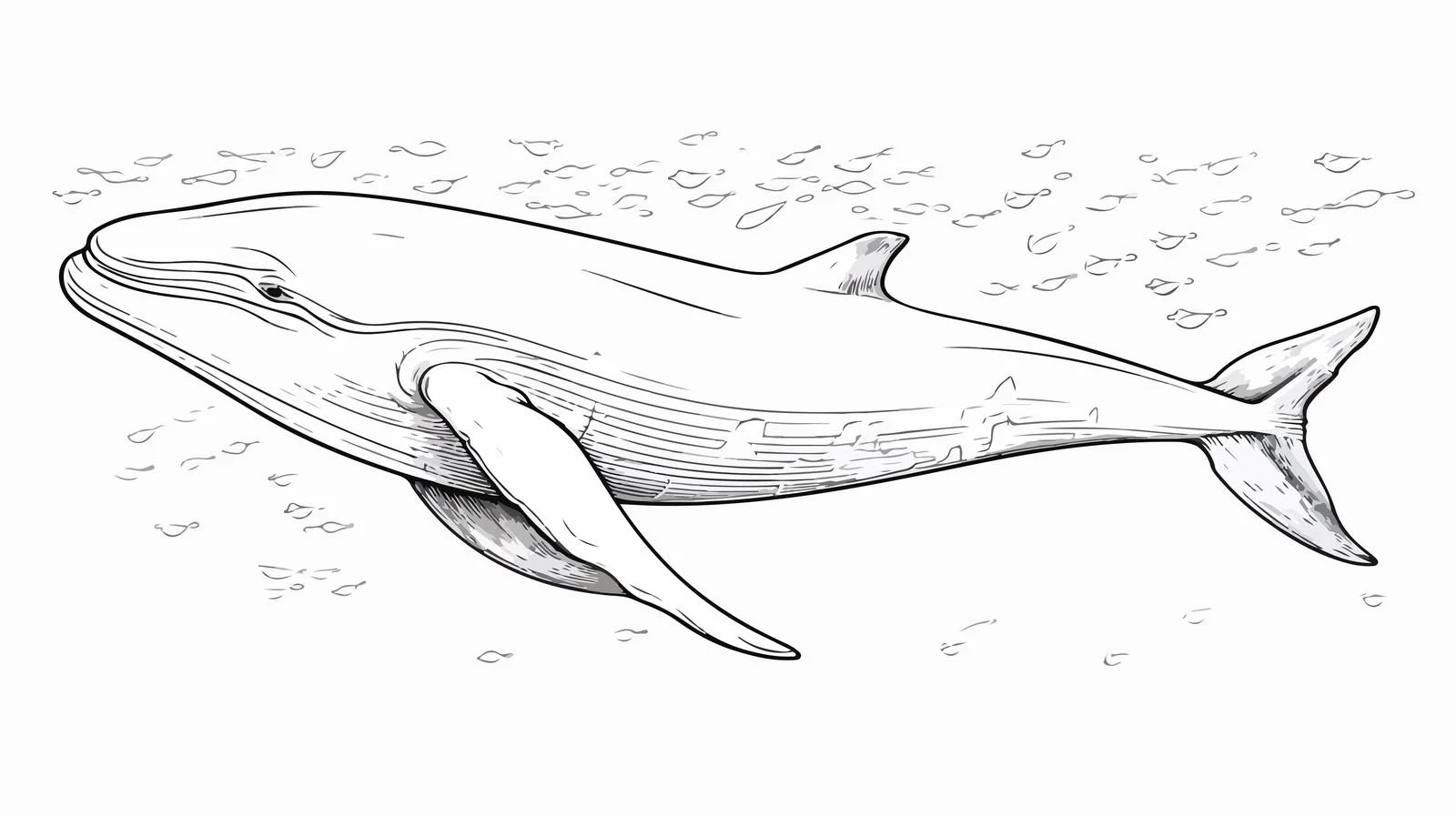Whale Sketch Vector Illustration — free download from Dotvec