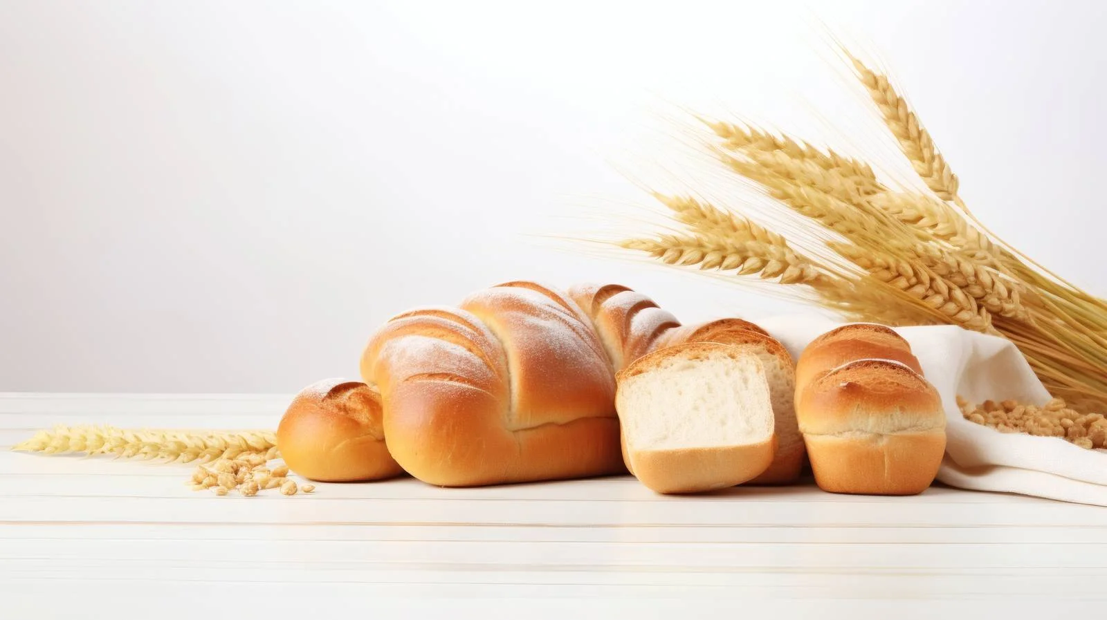 Rustic Wheat Ears and Bread Rolls — free download from Dotvec