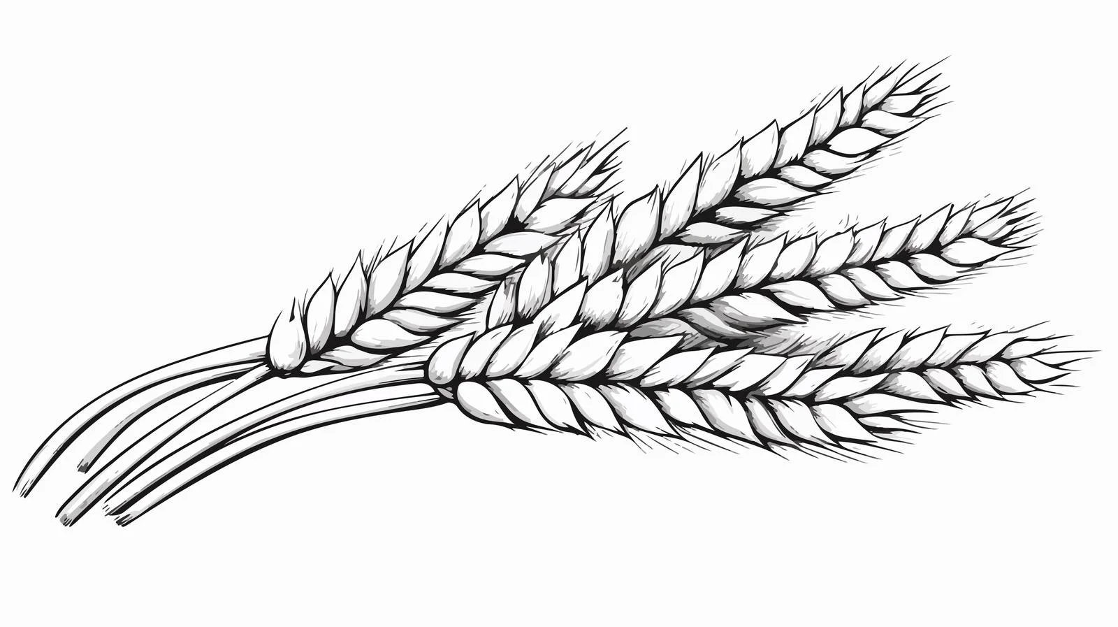 Hand-Drawn Wheat Ears Engraved Style Sketch — free download from Dotvec
