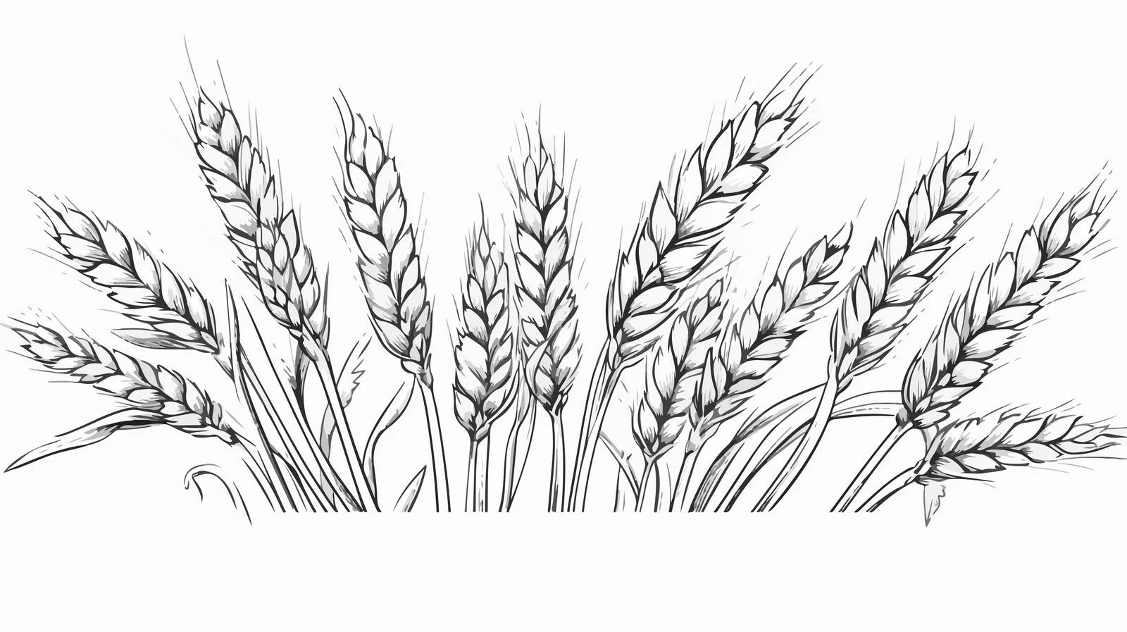 Wheat Ears Engraved Sketch Vector Illustration — free download from Dotvec