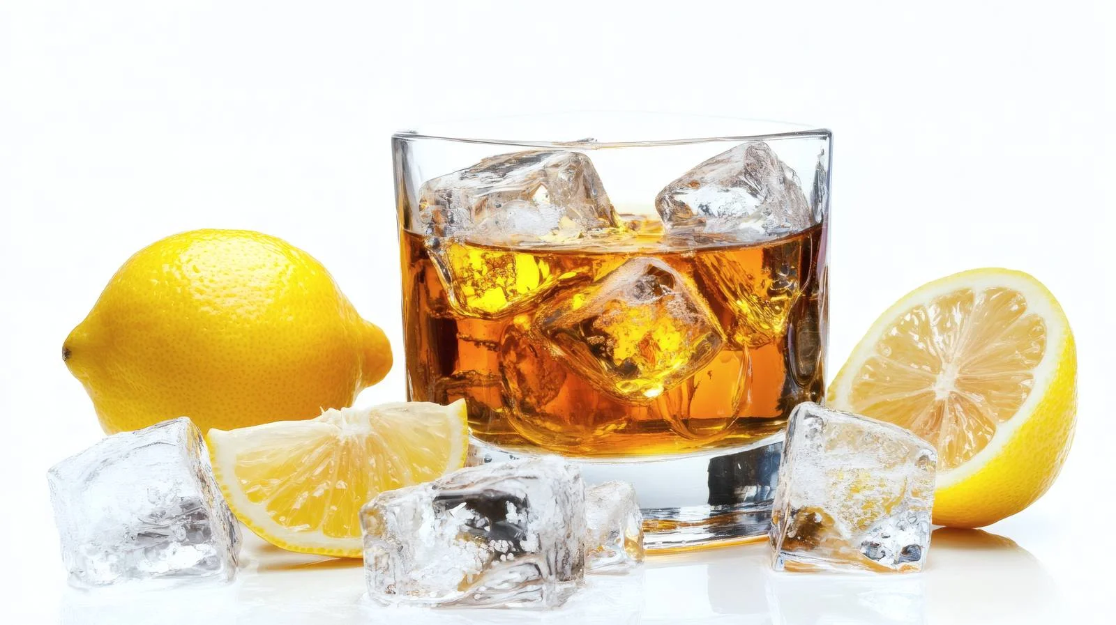 Served Whiskey on the Rocks with Lemon — free download from Dotvec