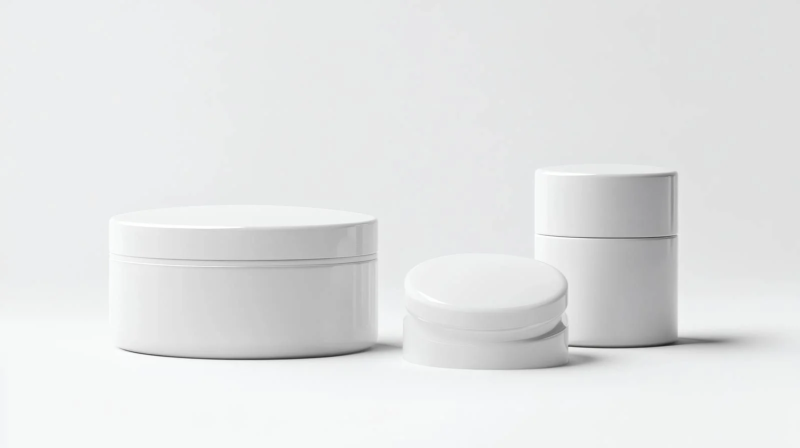 Elegant White Cosmetic Packaging on White Background — free download from Dotvec