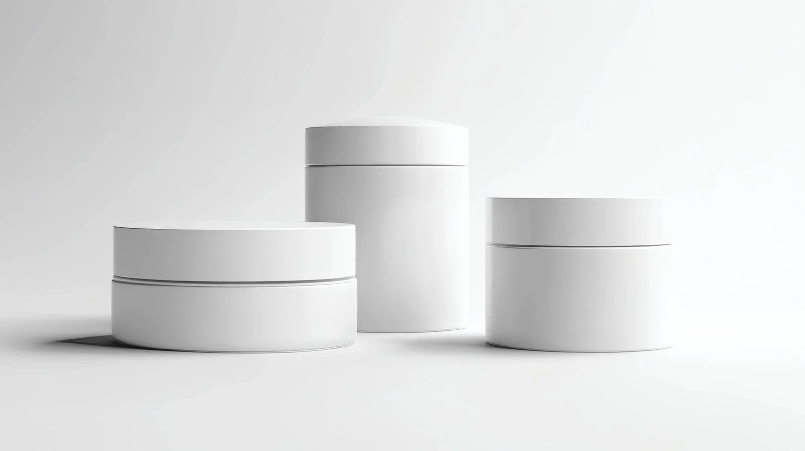 Elegant Cosmetic Jars on White Background — free download from Dotvec