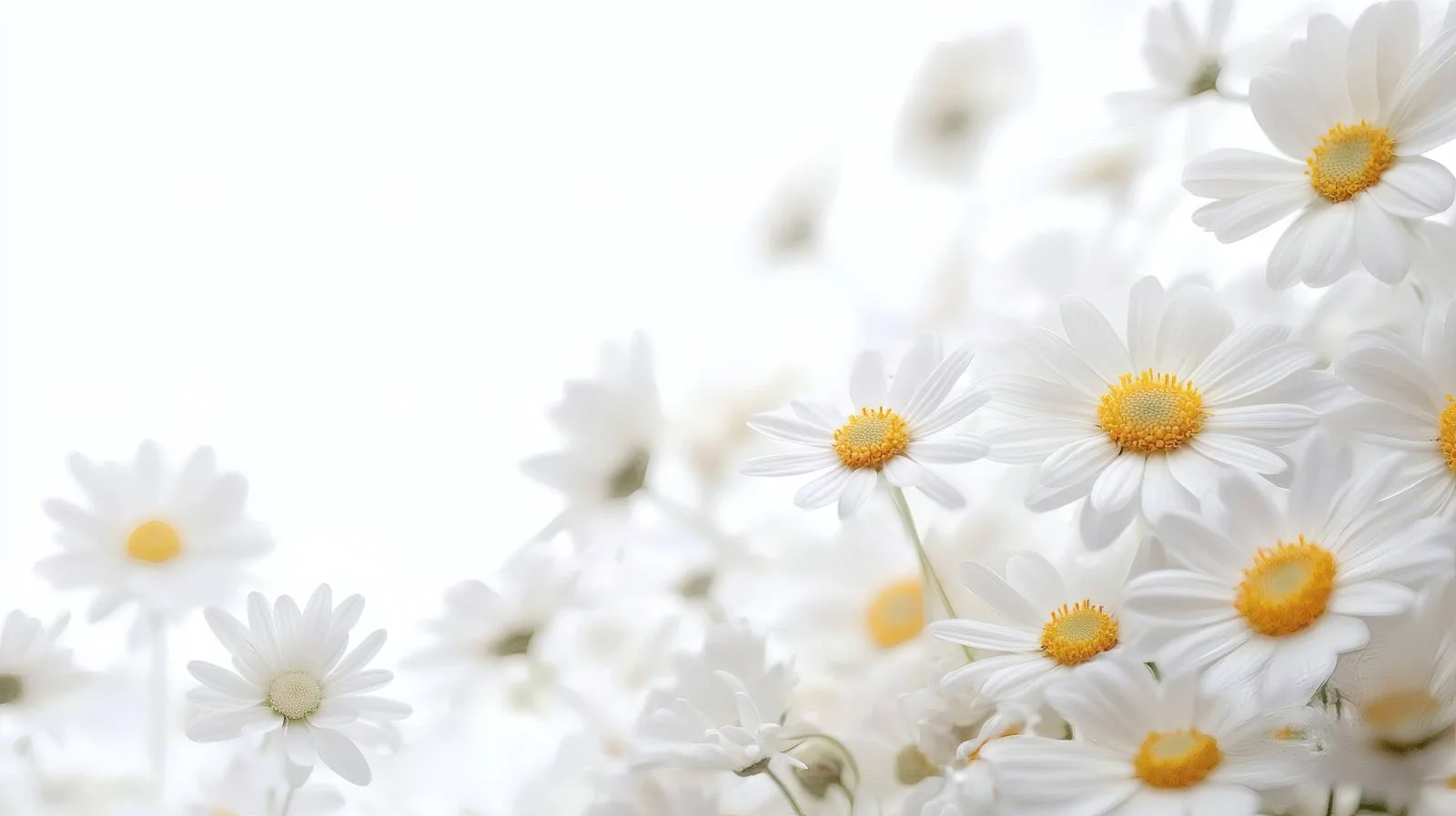 Elegant White Daisy Blossoms on Isolated Background — free download from Dotvec