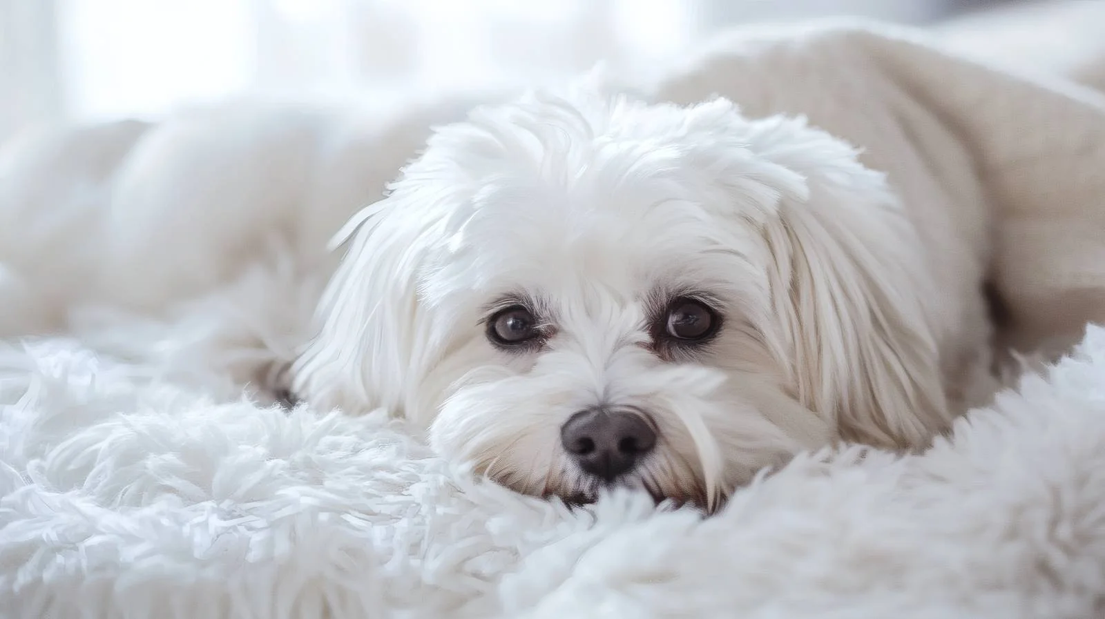 Elegant Maltese Dog in Serene Setting — free download from Dotvec