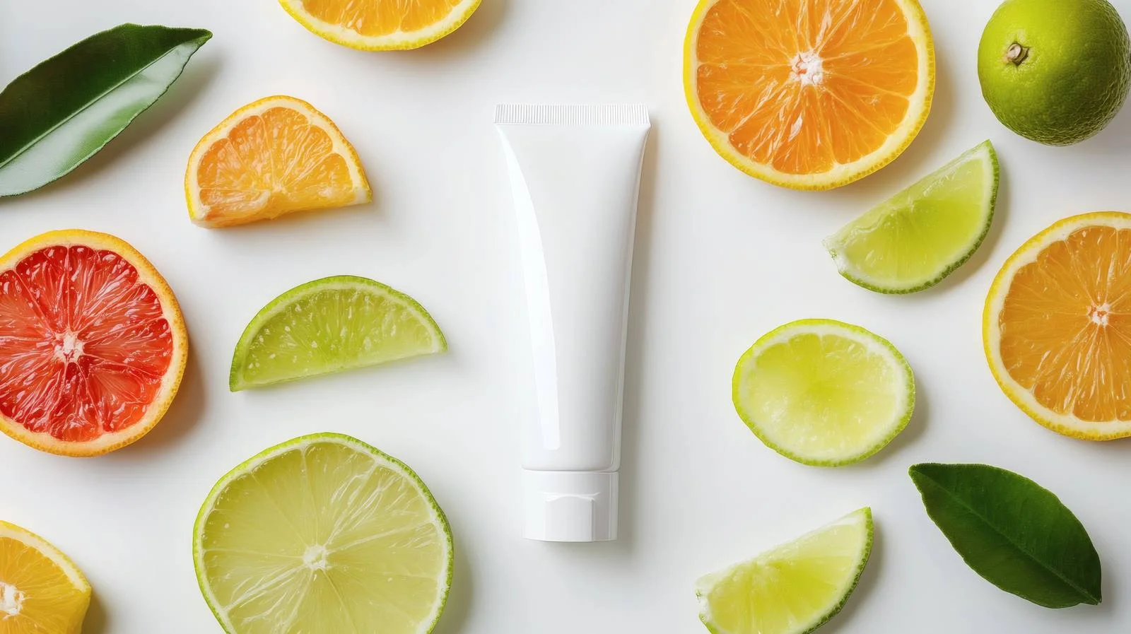 Citrus Beauty Product Tube with Fruit Slice — free download from Dotvec