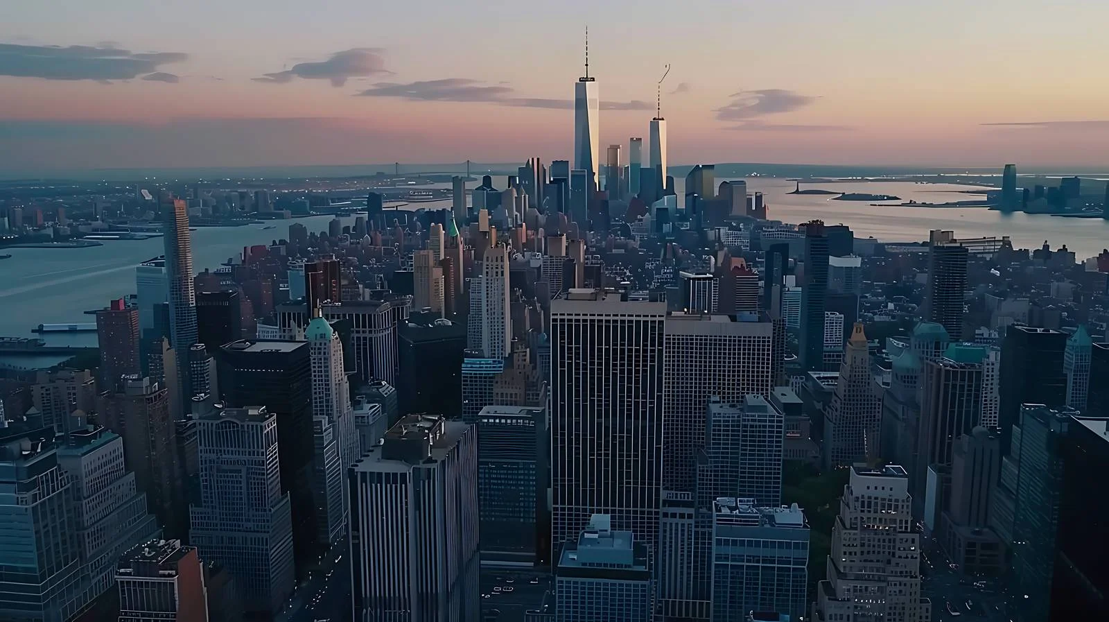 Panoramic NYC Skyline View from Above — free download from Dotvec