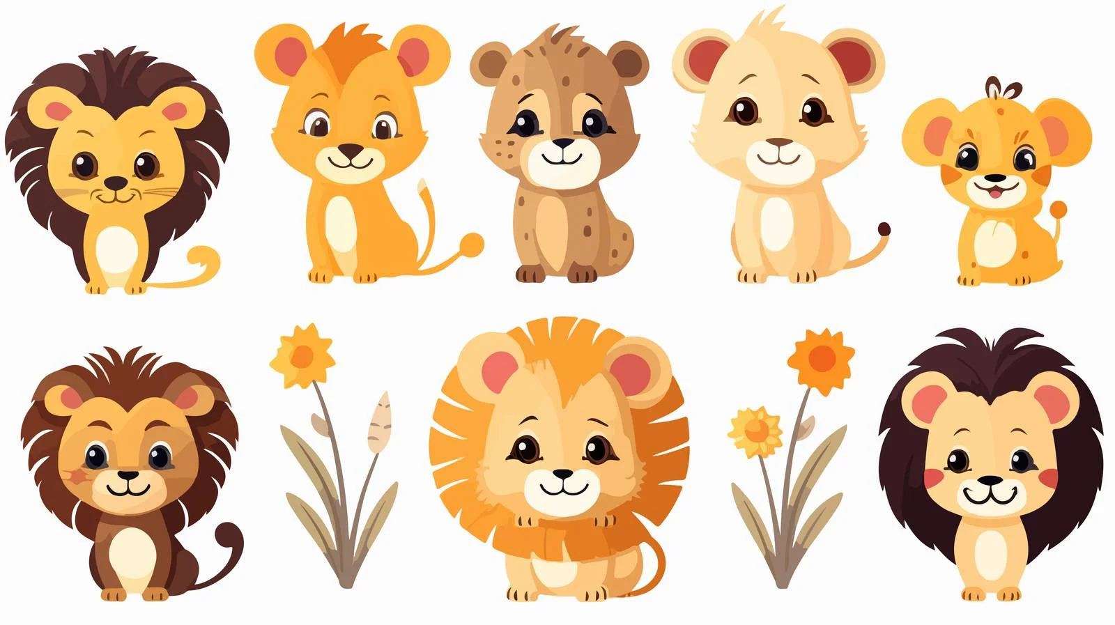 Lion King Vector Elements Illustration — free download from Dotvec