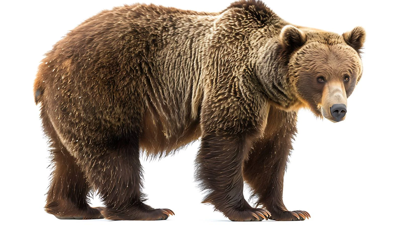 Majestic Brown Bear on White Background — free download from Dotvec