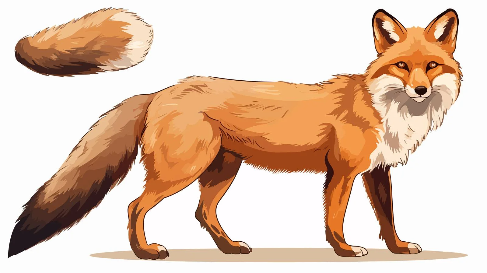 Hand-Drawn Fox Vector Illustration — free download from Dotvec
