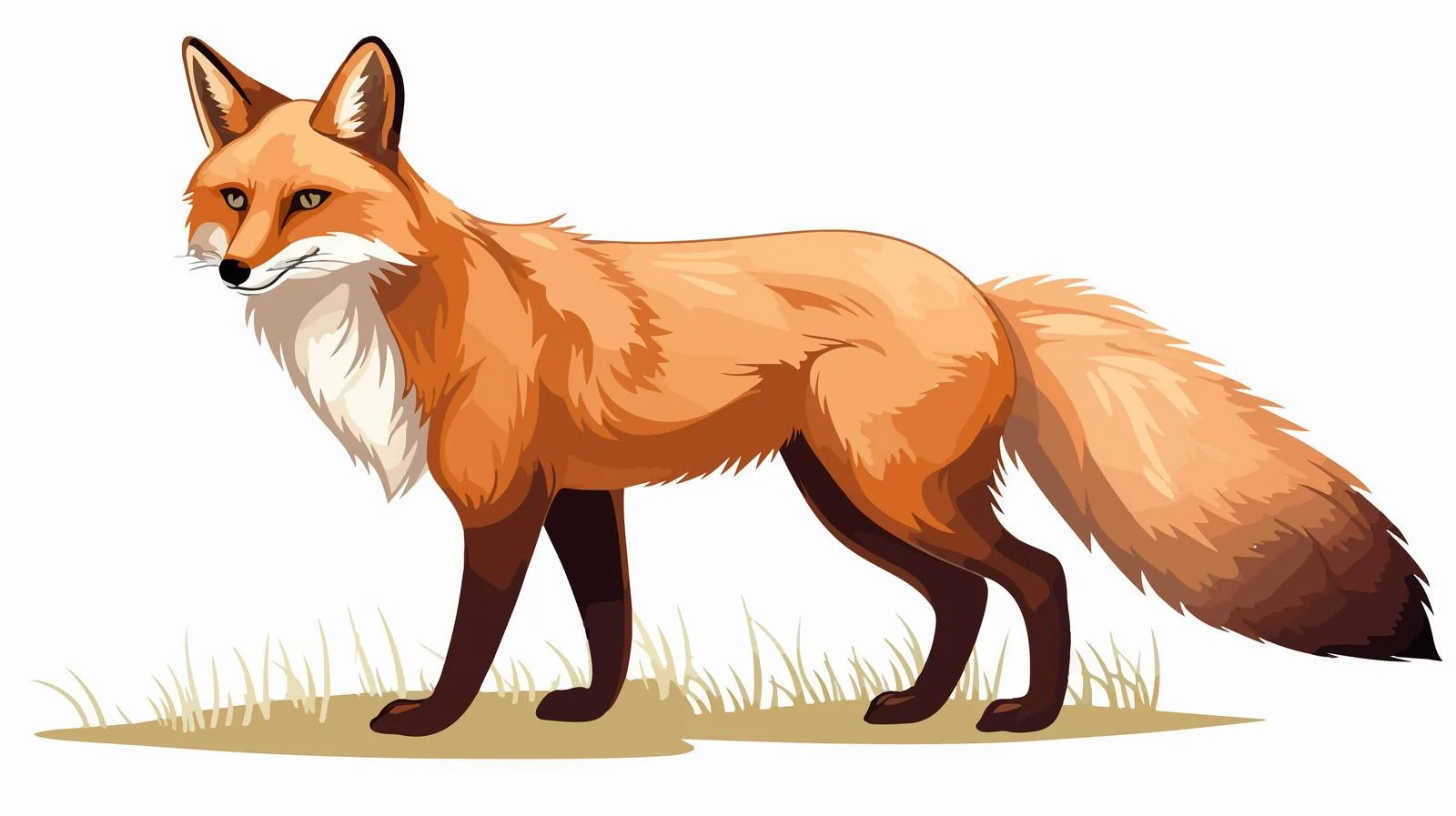 Hand-Drawn Wild Fox Illustration — free download from Dotvec