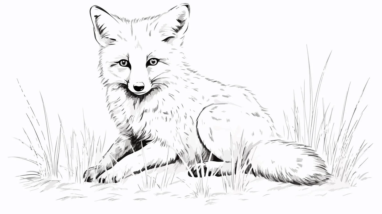 Hand-Drawn Fox Vector Illustration — free download from Dotvec