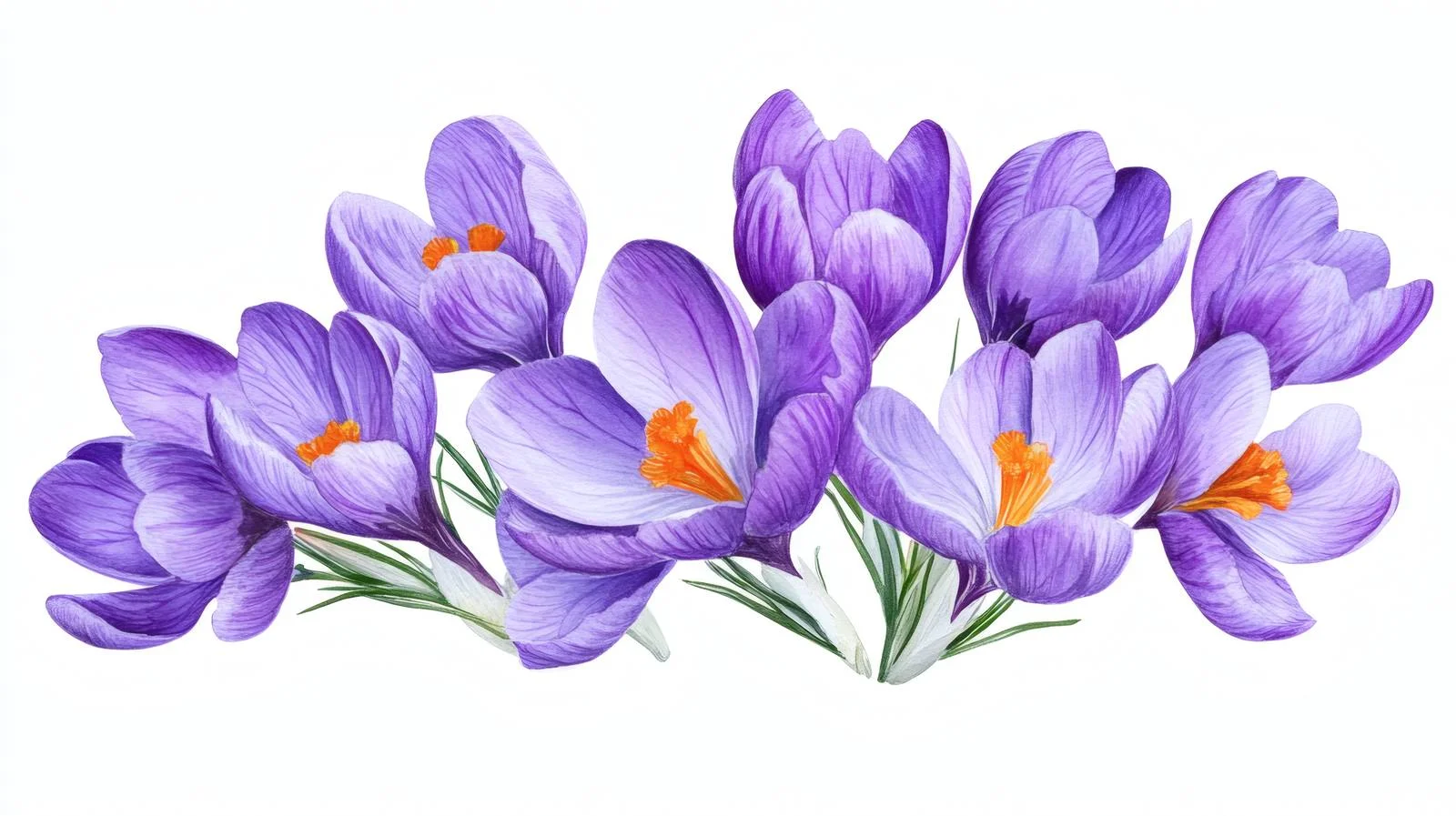 Vibrant Purple Crocuses Blooming in Spring — free download from Dotvec
