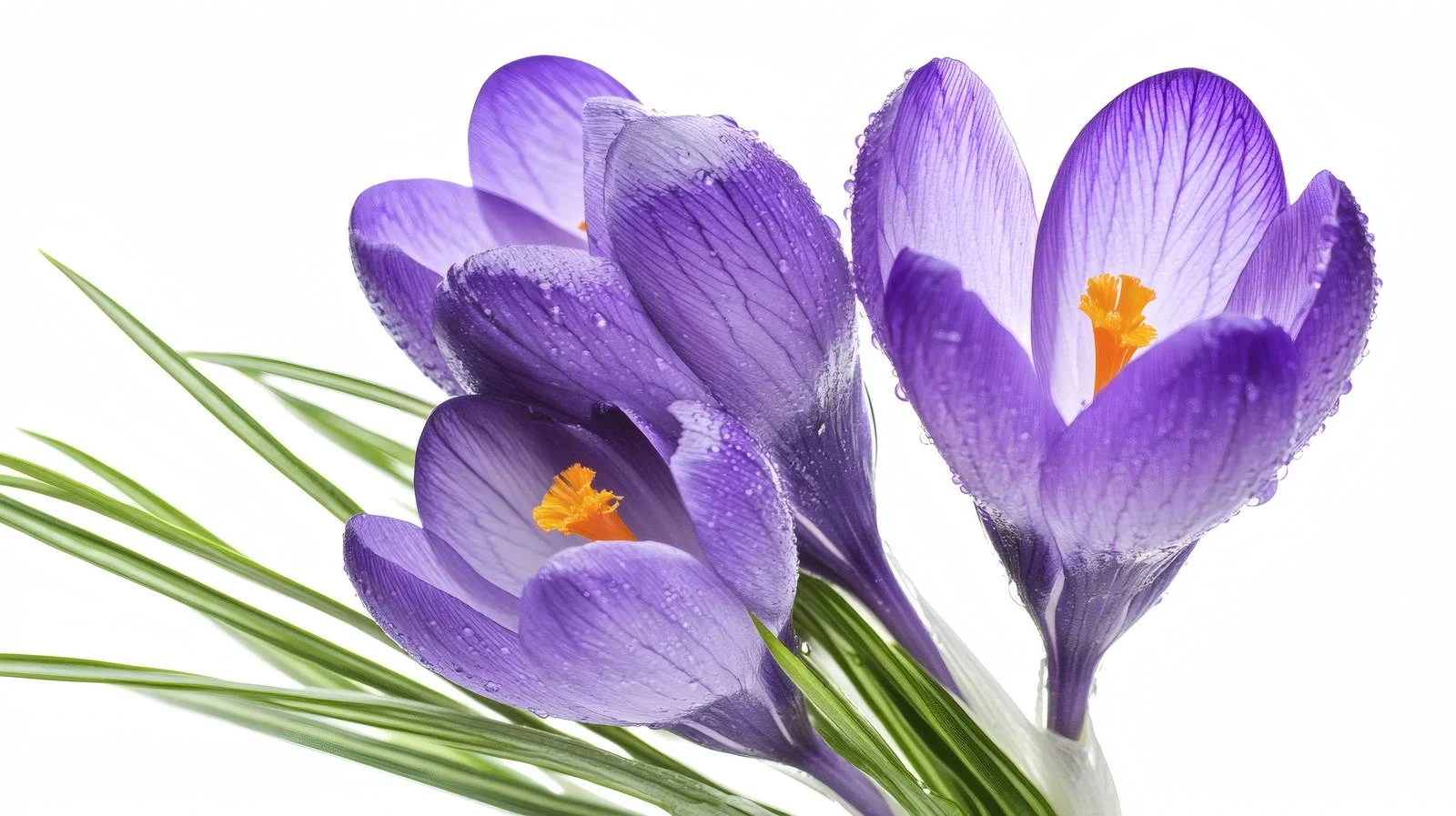 Vibrant Spring Crocuses Blossoming Alone — free download from Dotvec