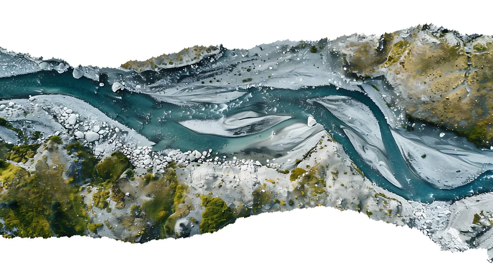 Aerial view of serene river landscape — free download from Dotvec