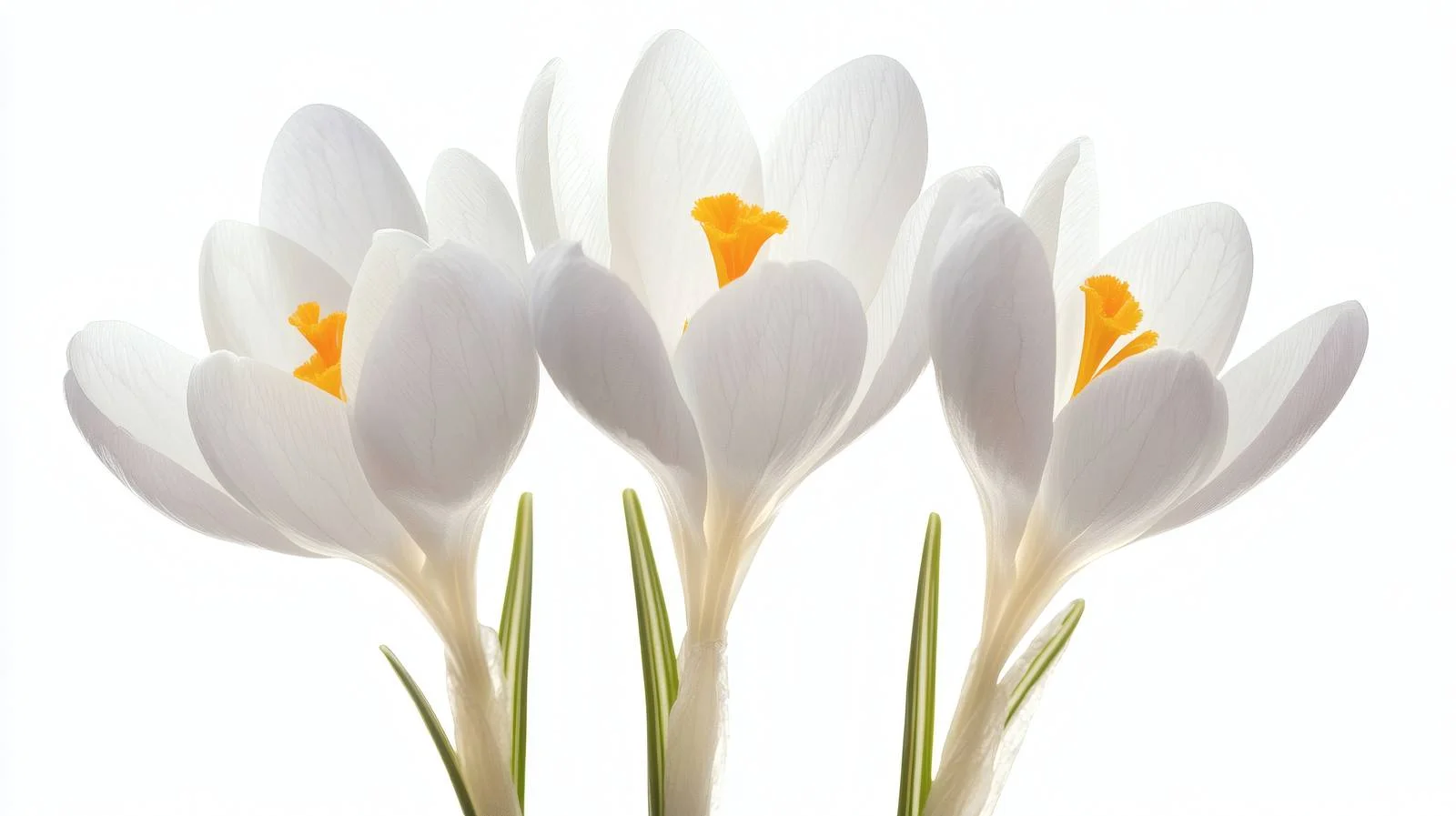 Elegant White Crocuses in Spring Isolation — free download from Dotvec