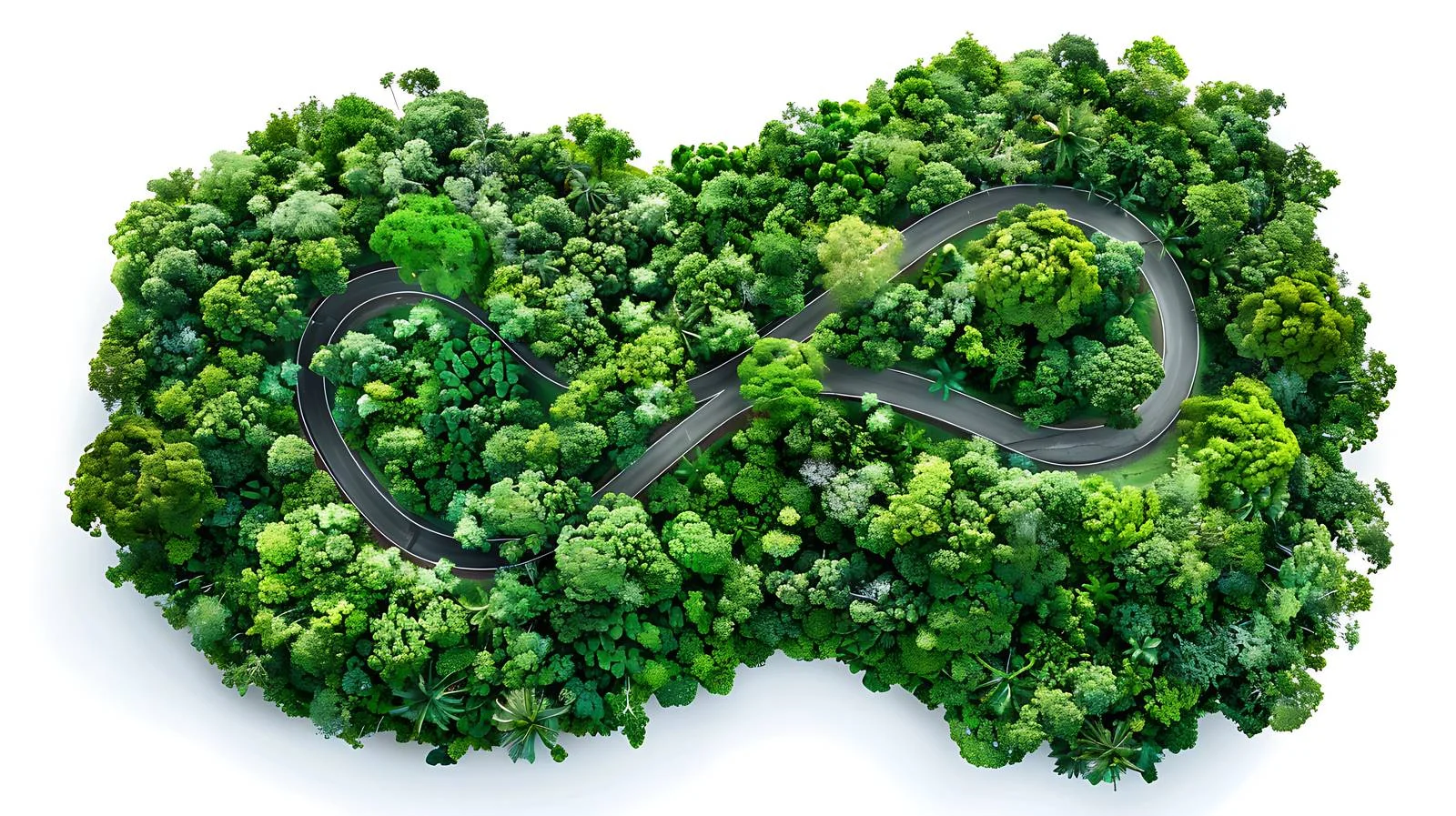 Aerial View of Serpentine Forest Road — free download from Dotvec