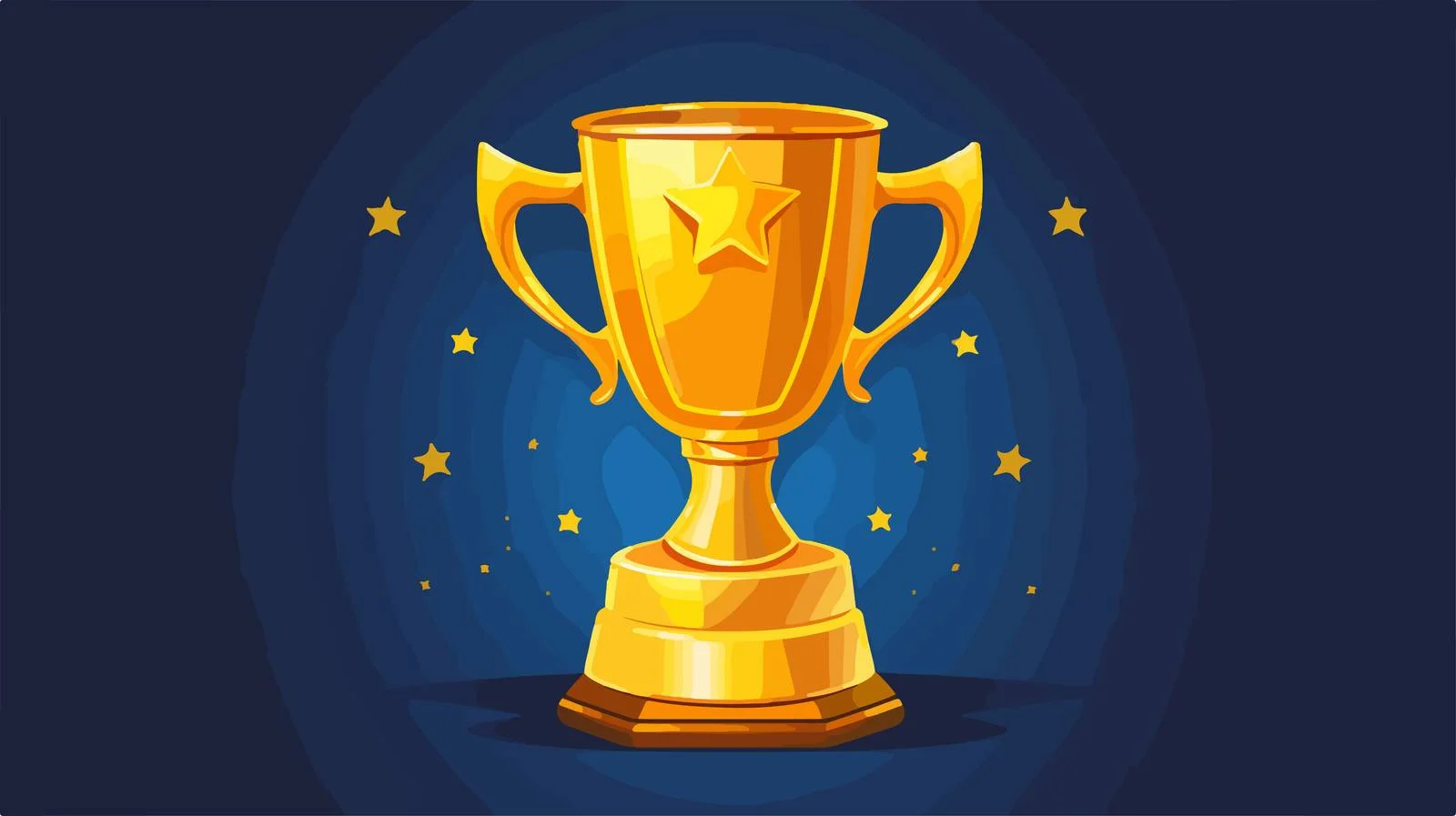 Golden Trophy Vector Icon — free download from Dotvec