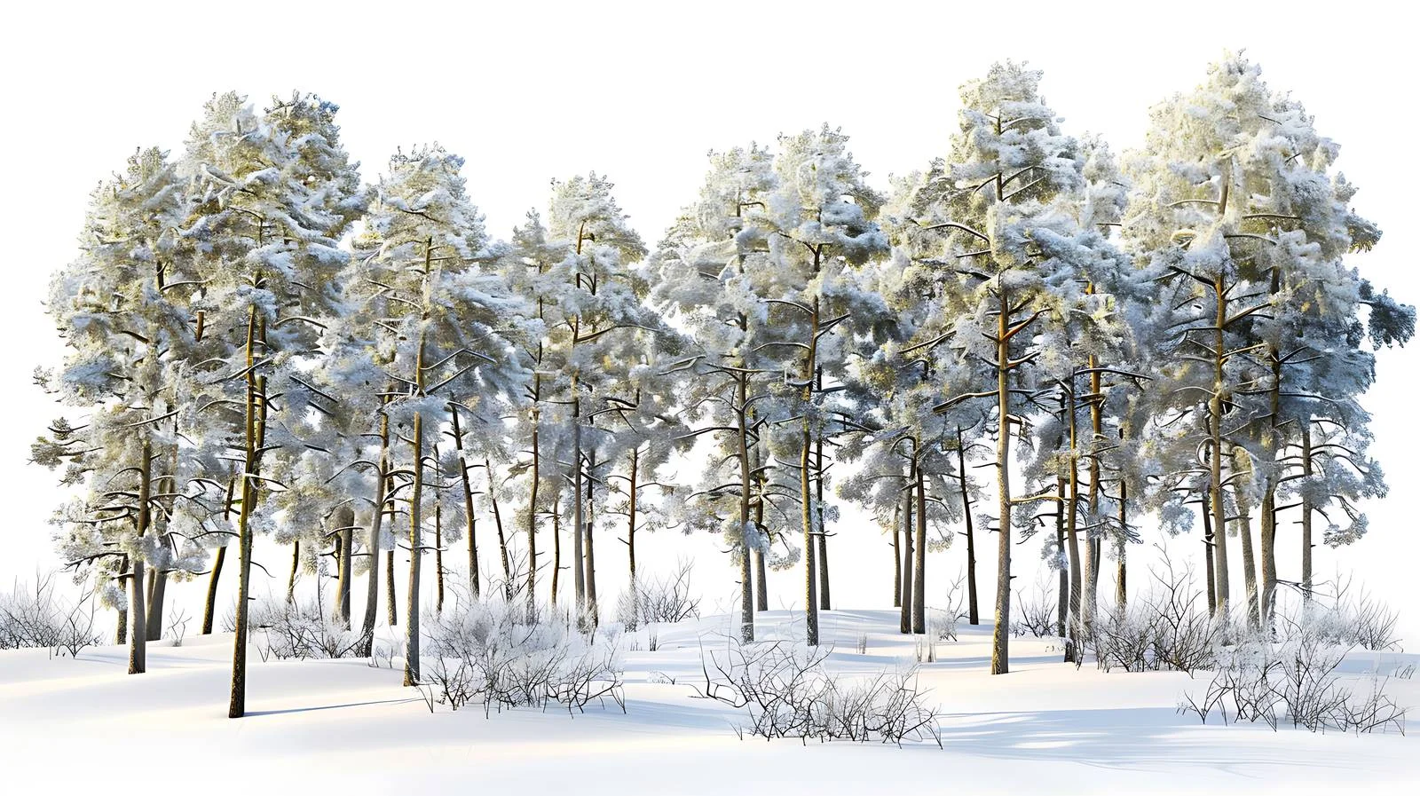 Serene Snowy Winter Forest Scene — free download from Dotvec