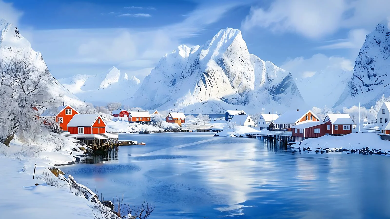 Scenic Winter Views of Norway Lofoten — free download from Dotvec