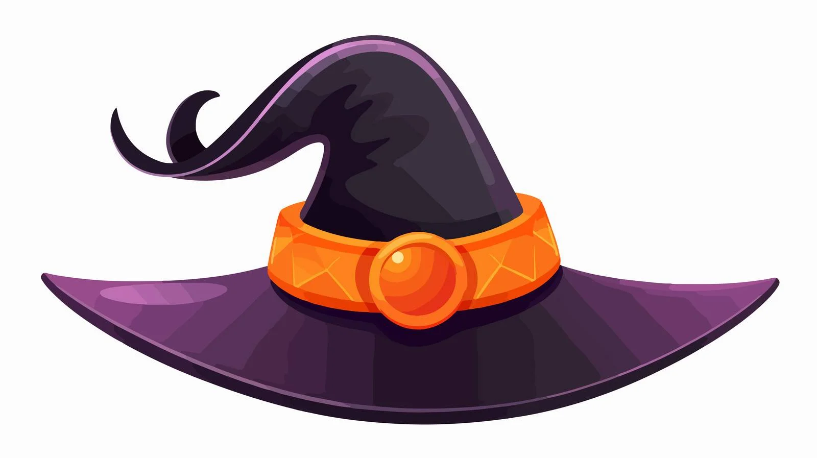 Mystical Witch Hat Vector Silhouette – free wizardry image from Dotvec