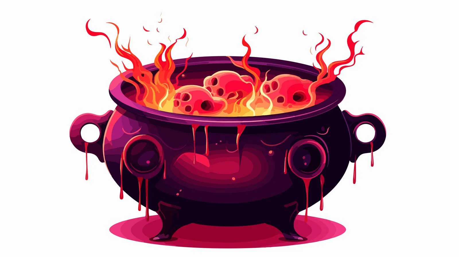 Dark Fantasy Cauldron Scene — free download from Dotvec
