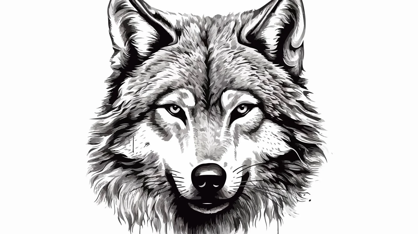 Realistic Wolf Sketch Illustration — free download from Dotvec