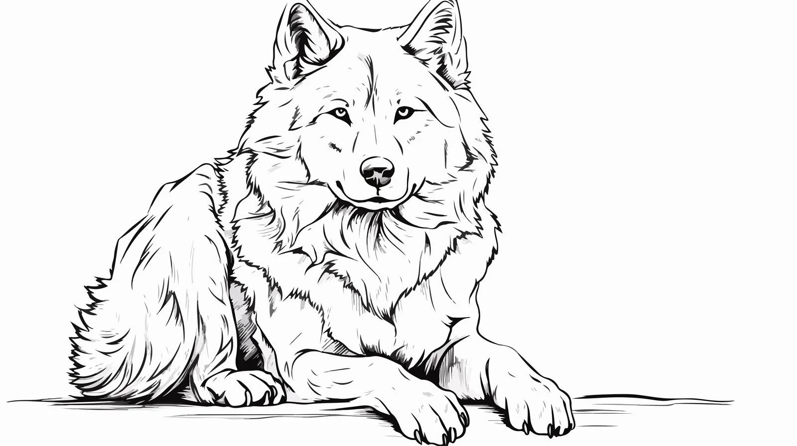 Hand-Drawn Wolf Doodle Sketch Vector — free download from Dotvec