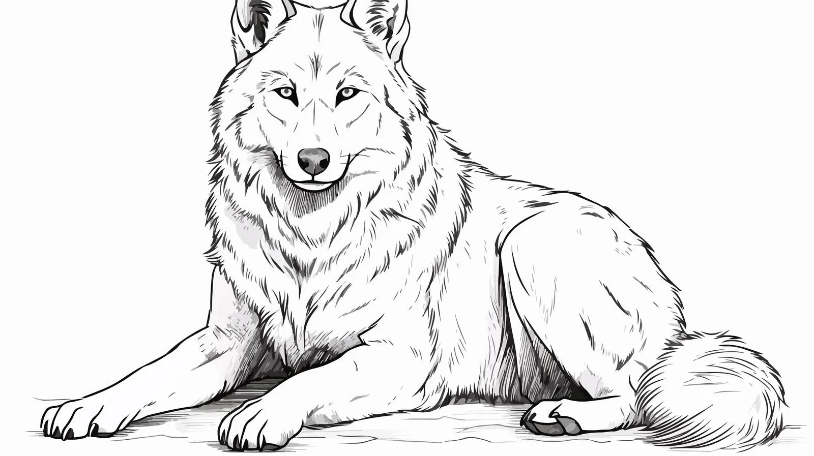 Wolf Sketch Doodle Vector Illustration — free download from Dotvec