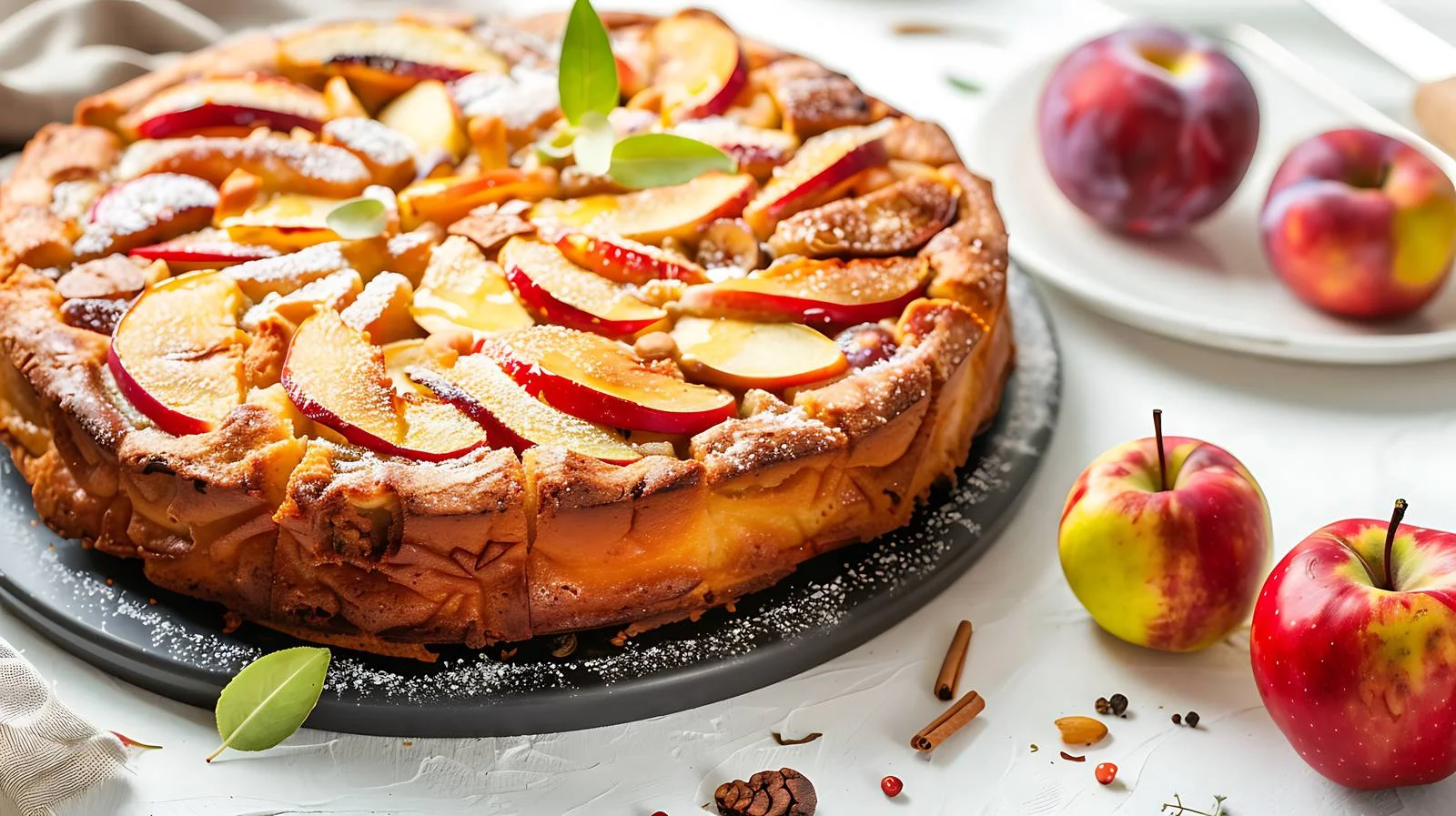 Delicious Yeast Cake with Plums and Apples — free download from Dotvec