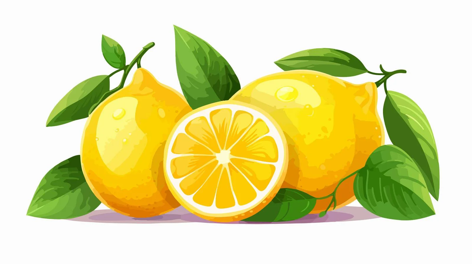 Vibrant Yellow Lemon Vector Illustration — free download from Dotvec