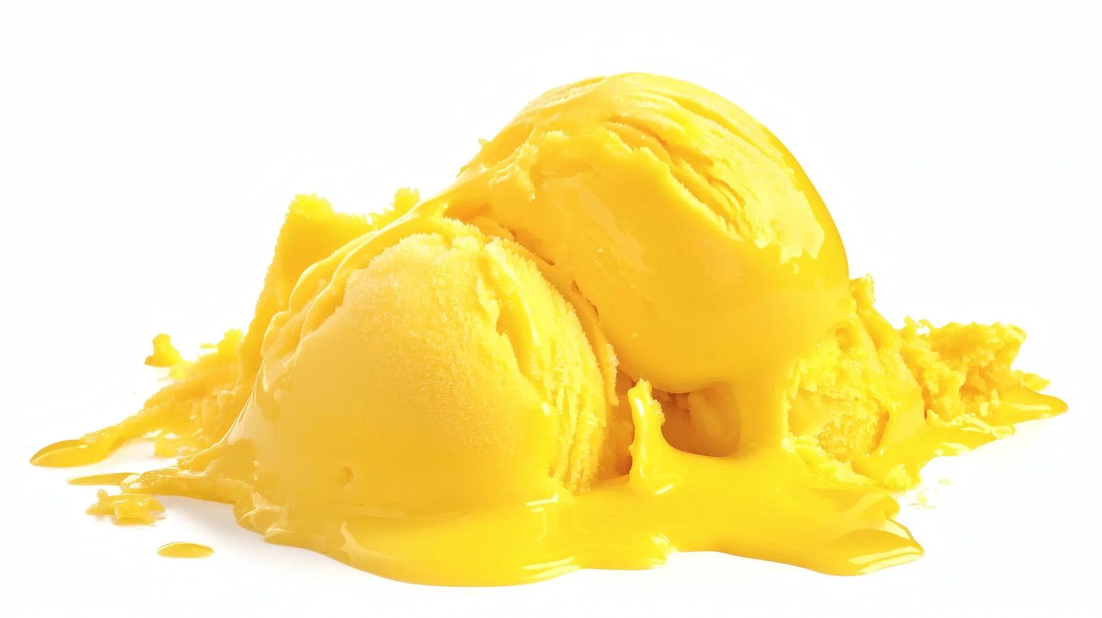 Luscious mango ice cream melting isolated — free download from Dotvec