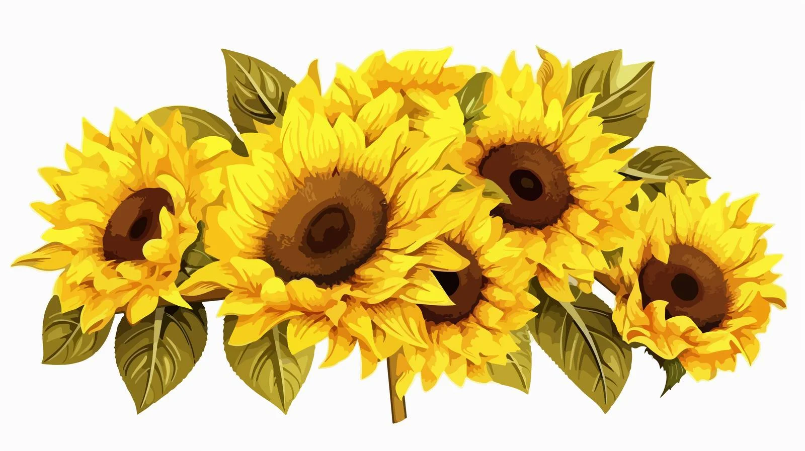 Vibrant Sunflowers for Spring Decoration — free download from Dotvec