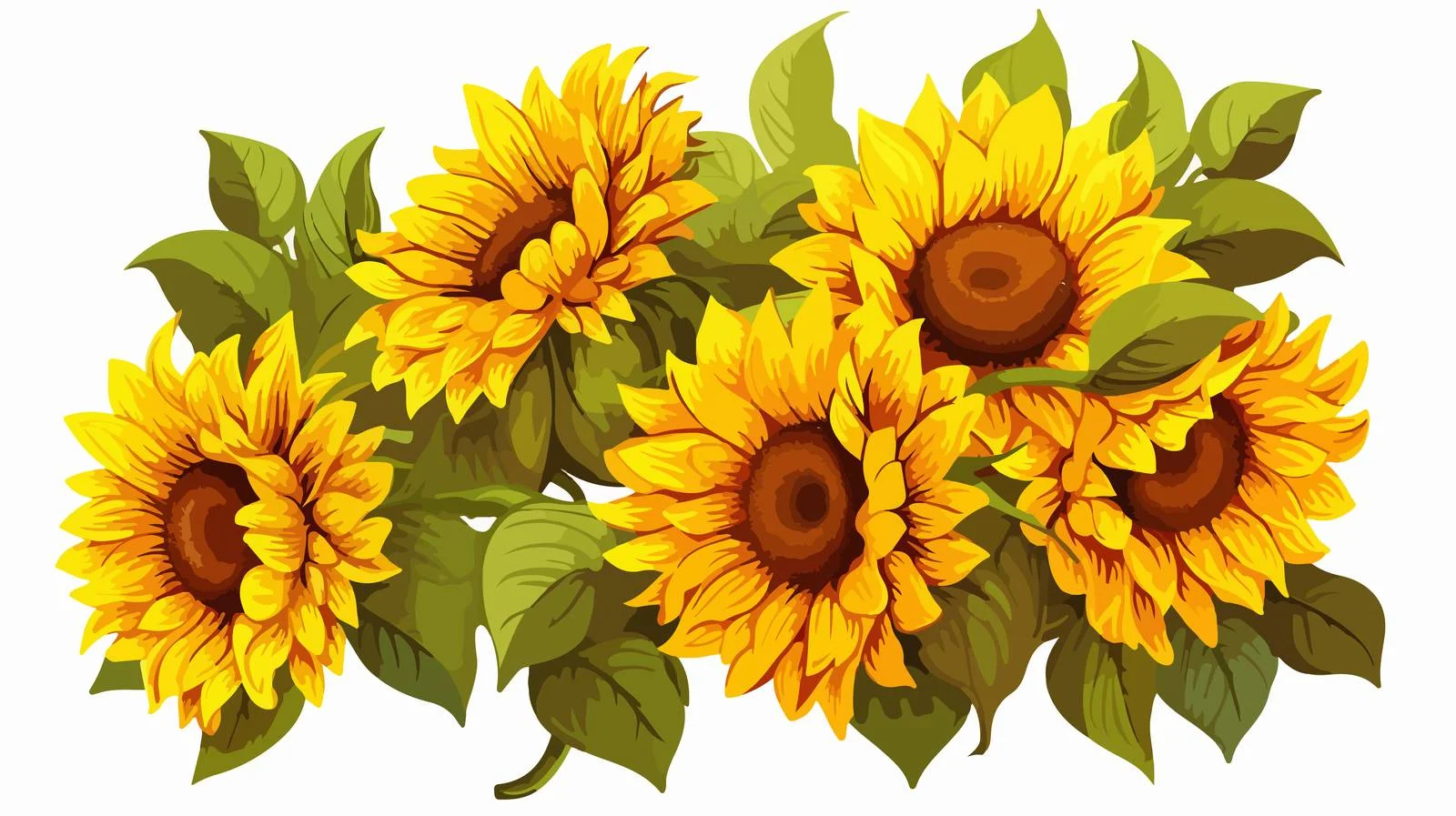 Vibrant Sunflower Vector Art — free download from Dotvec