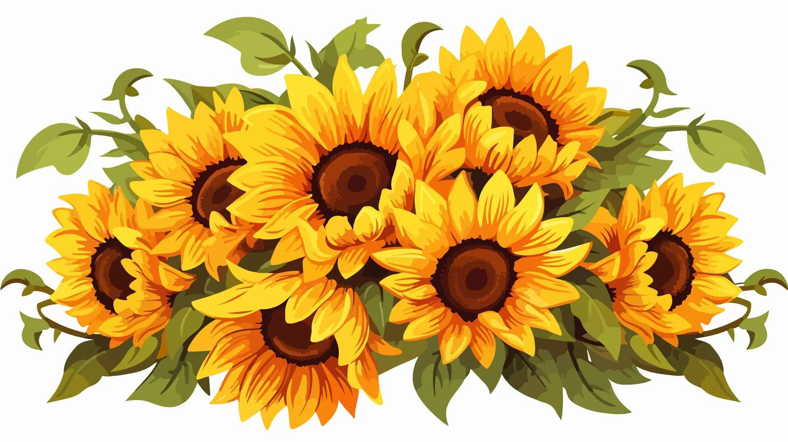 Vibrant Sunflower Vector Illustration — free download from Dotvec
