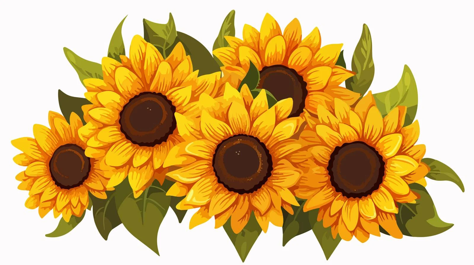 Vibrant Sunflower Vector Illustration — free download from Dotvec