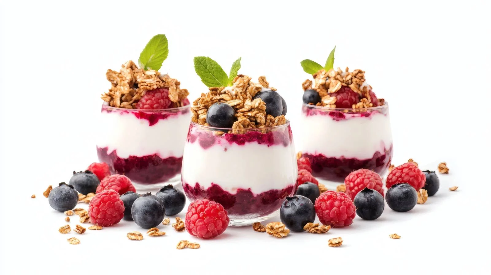 Healthy Yogurt Granola Berry Breakfast — free download from Dotvec