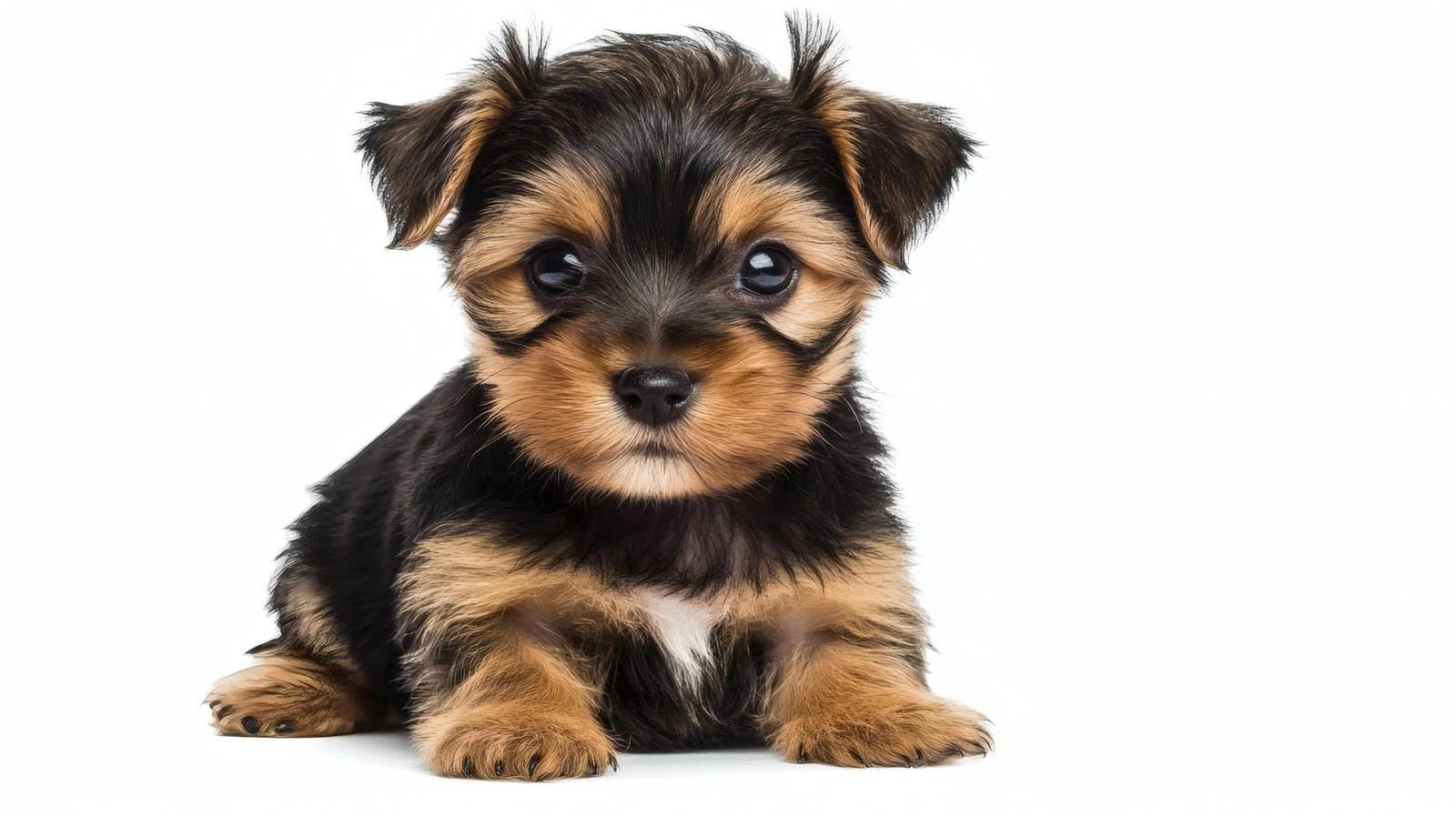 Adorable Yorkshire Terrier Puppy on White — free download from Dotvec