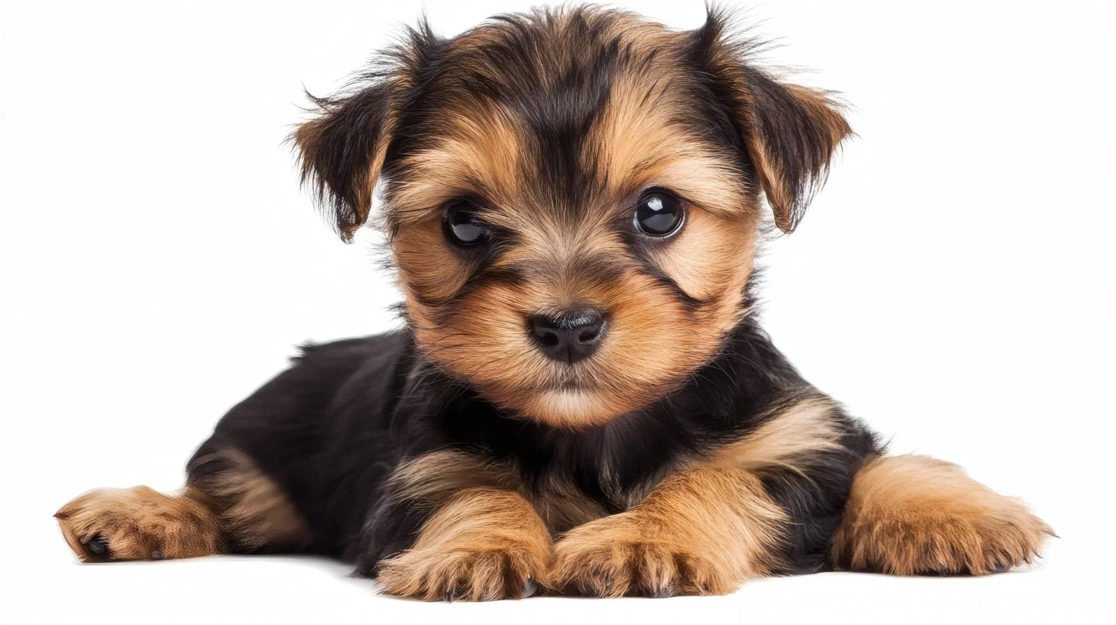 Adorable Yorkshire Terrier Puppy on White — free download from Dotvec