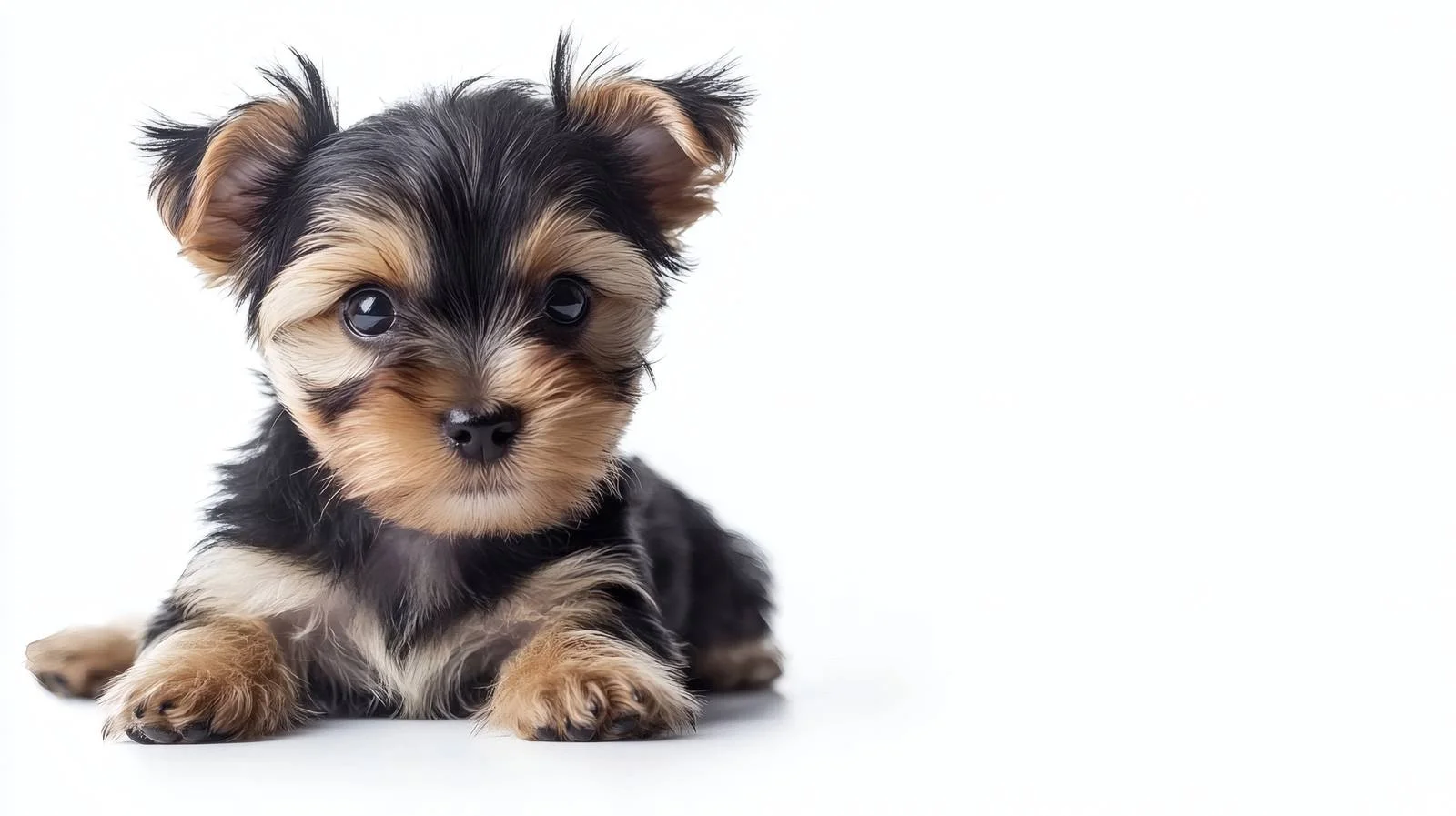 Adorable Yorkshire Terrier Puppy on White — free download from Dotvec