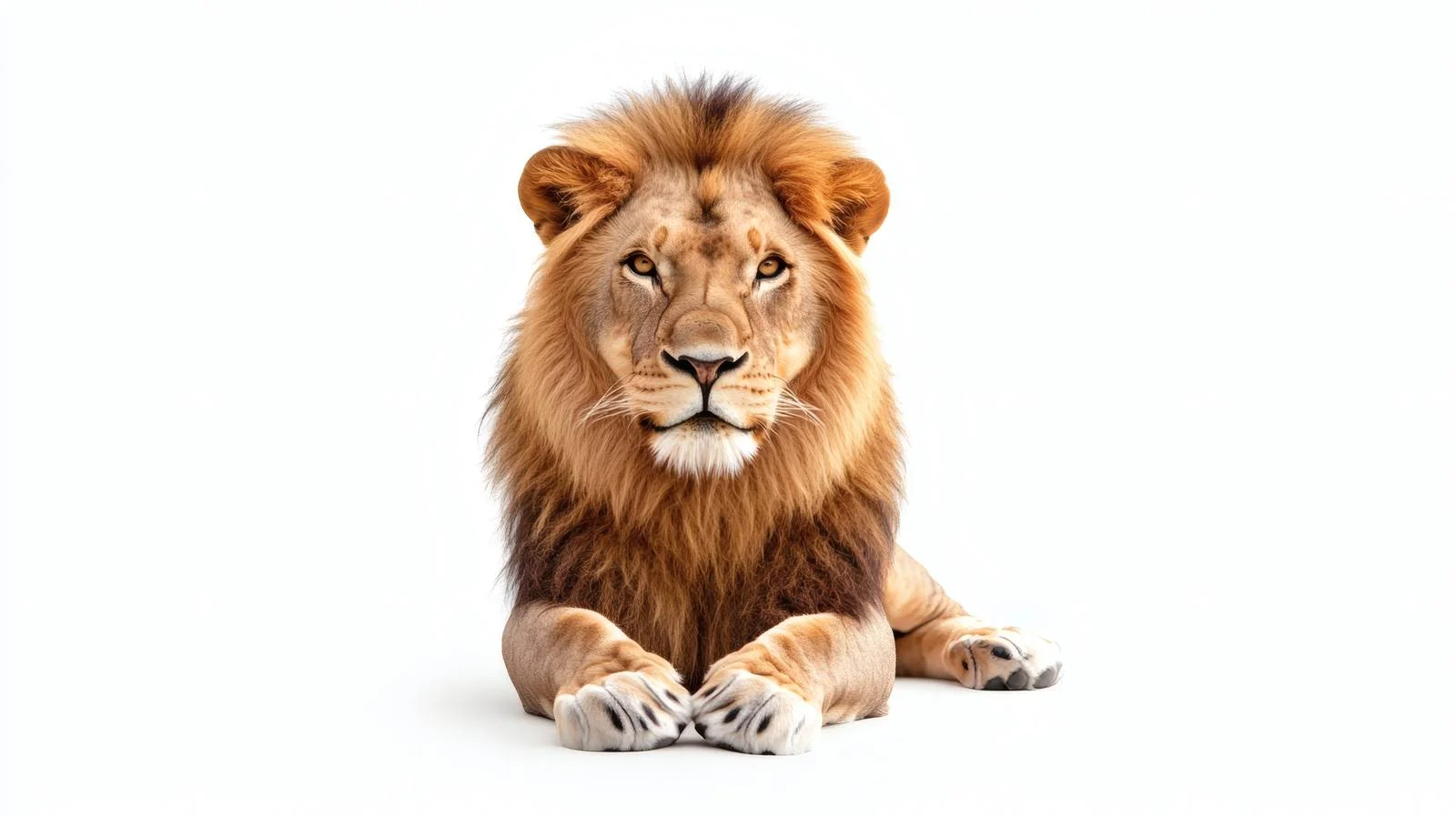 Graceful Young Lion on White Background — free download from Dotvec