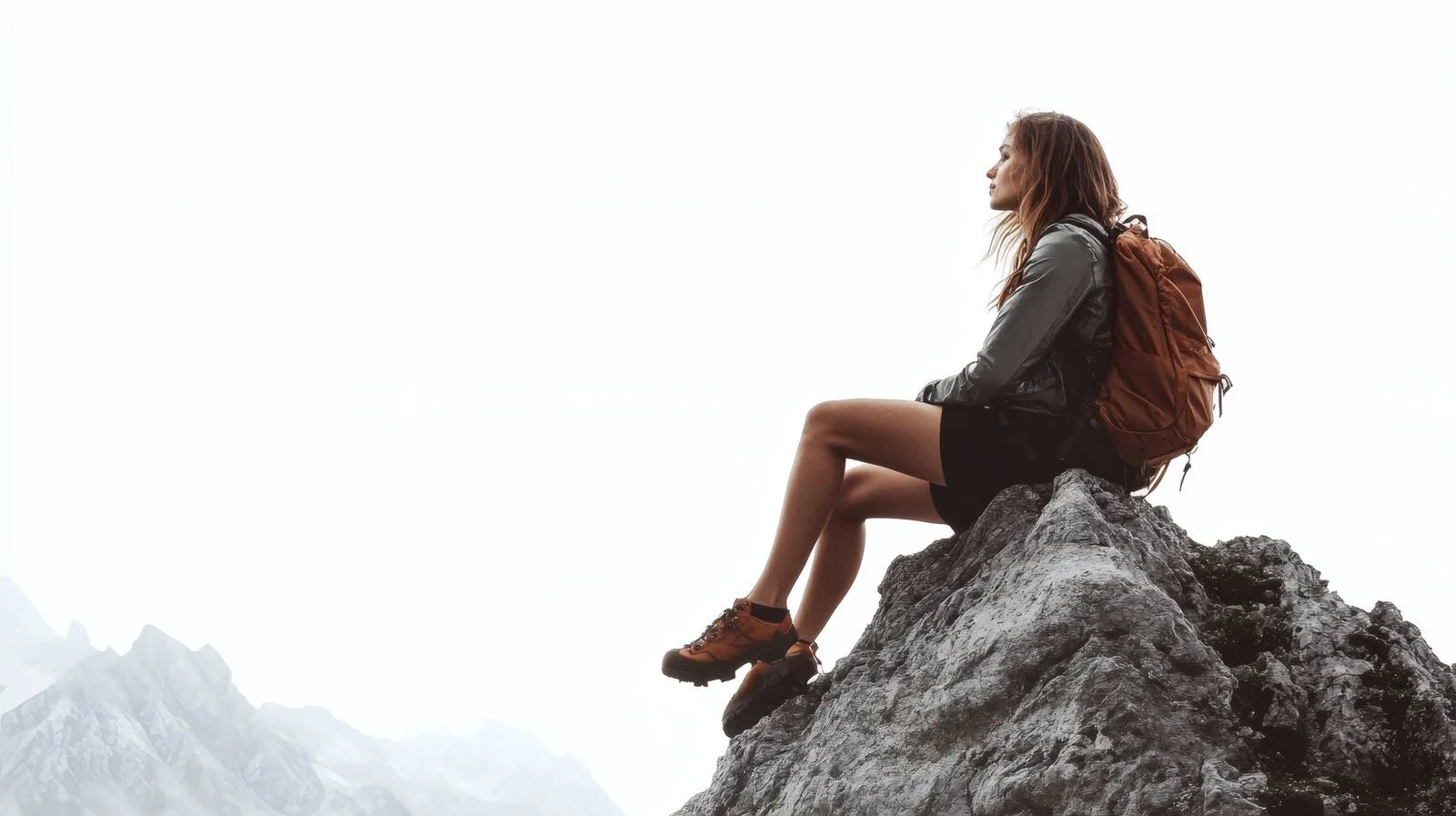 Serene female on mountain summit 143932ef-d866-4e91-a2a9-3efd155be0d2 — free download from Dotvec