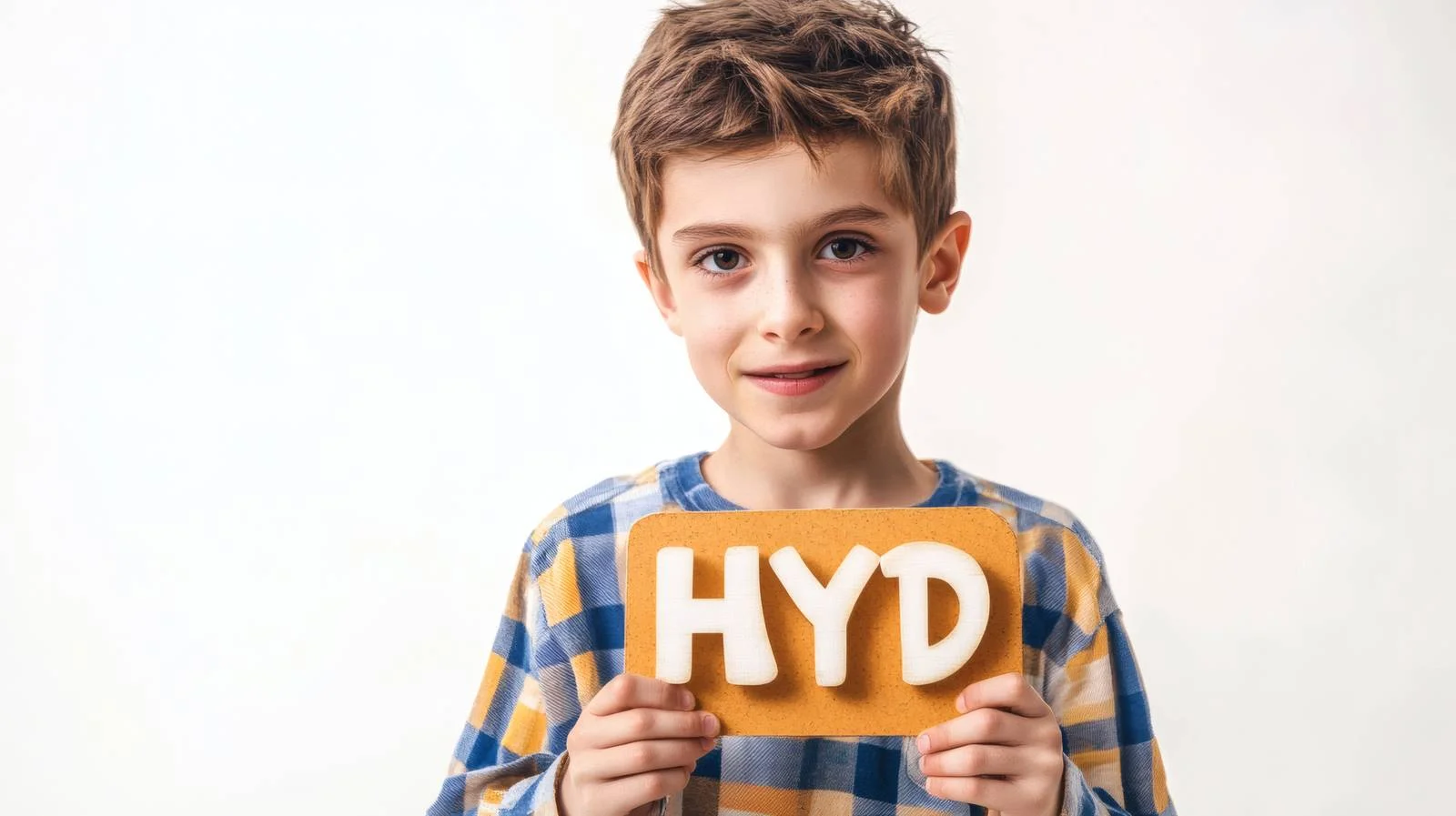 Adolescent Boy Holding ADHD Text on White — free download from Dotvec