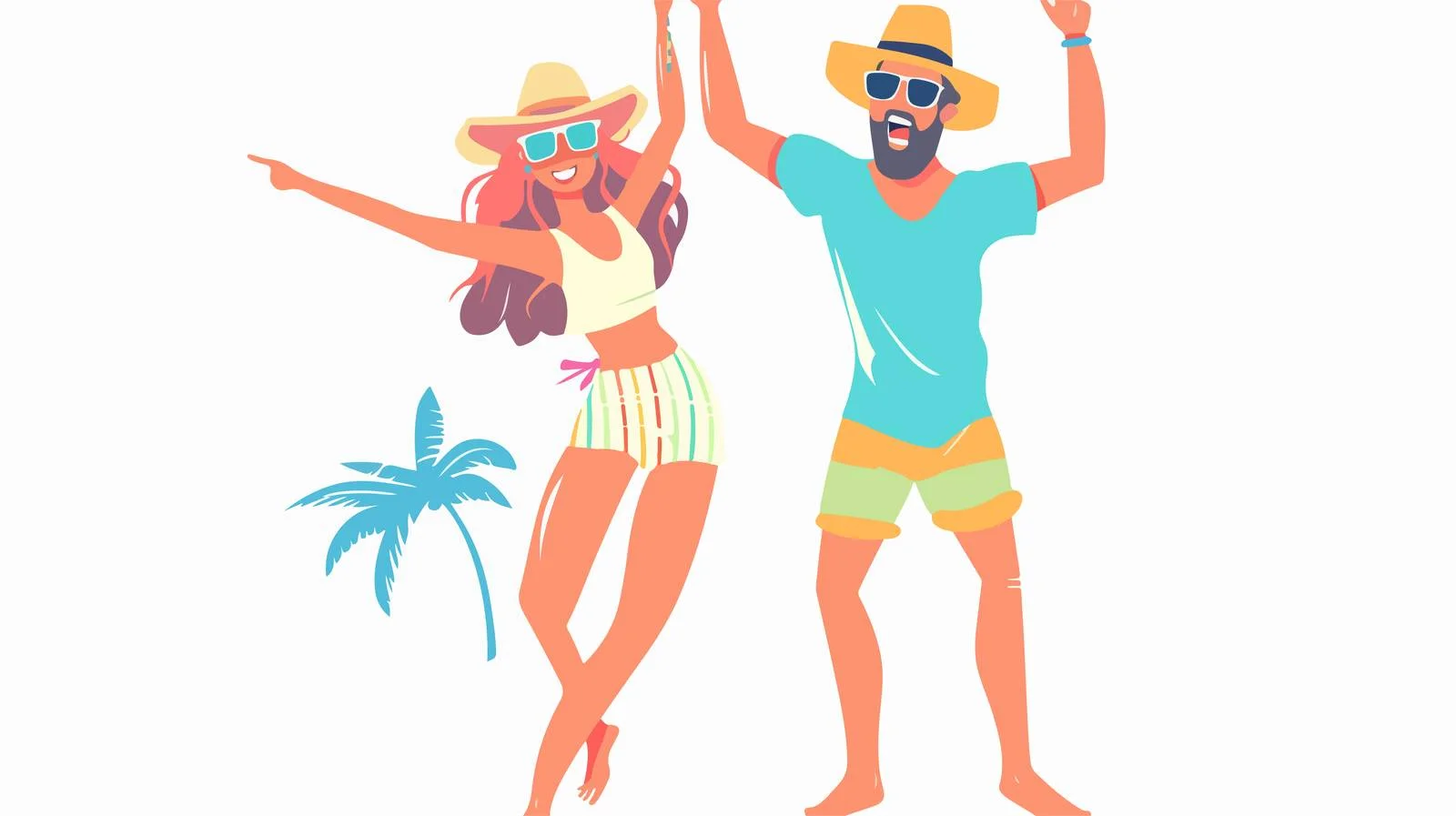 Joyful Beach Summer Vacation — free download from Dotvec