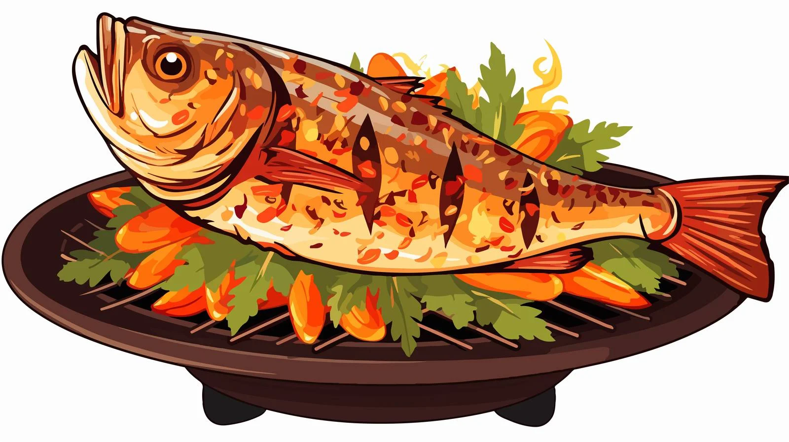 Delicious Ikan Bakar Pete Dish — free download from Dotvec